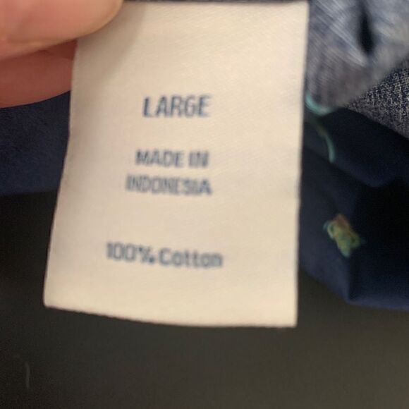 Urban Pipeline Boys Blue Planet Print Short Sleeve Button-Down Poplin Shirt  L - Picture 6 of 8